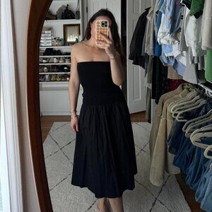 Weworewhat strapless black dress size medium